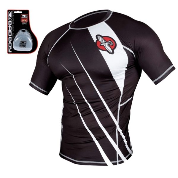 Рашгард Hayabusa Recast Black/White - капа в подарок