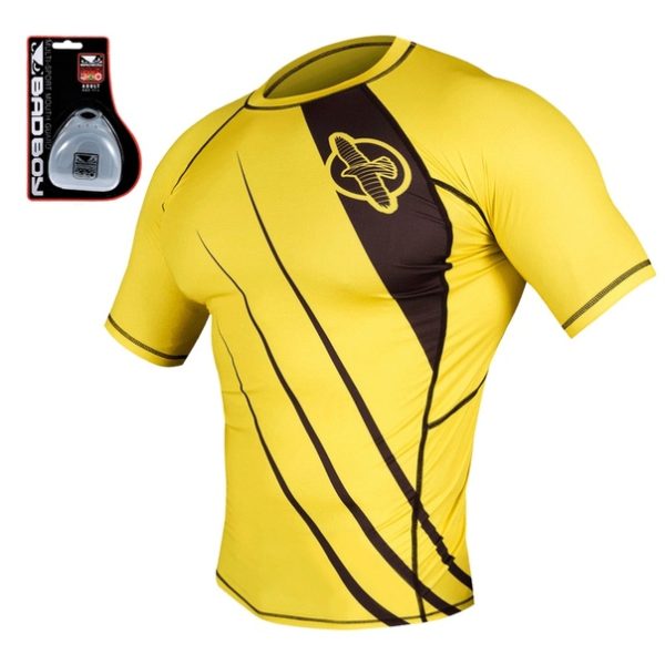 Рашгард Hayabusa Recast Yellow/Black — капа в подарок