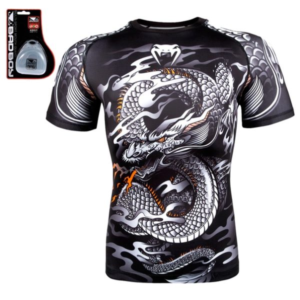 Рашгард Venum DRAGON’S FLIGHT (короткий рукав) - капа в подарок