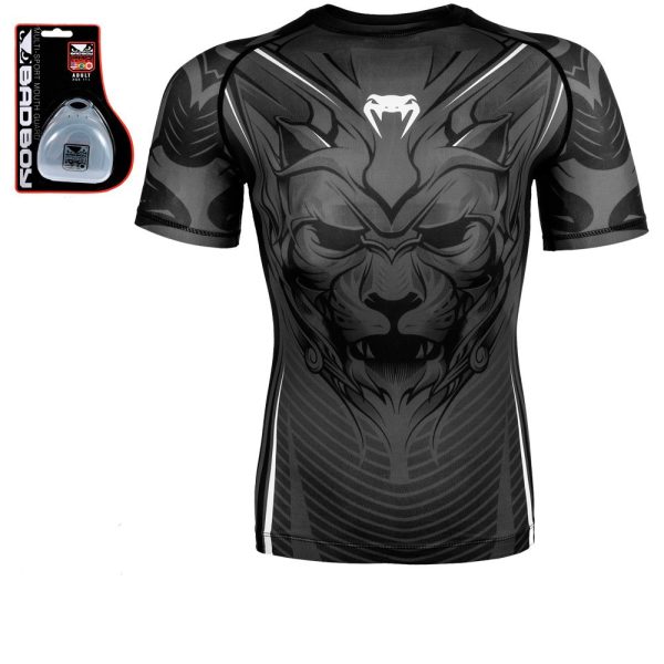 Рашгард VENUM BLOODY ROAR Grey  (короткий рукав)