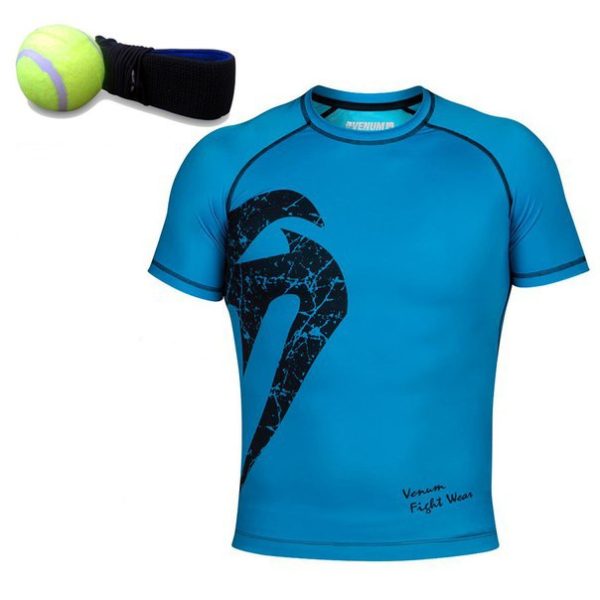 Рашгард Venum «Giant» blue (короткий рукав)