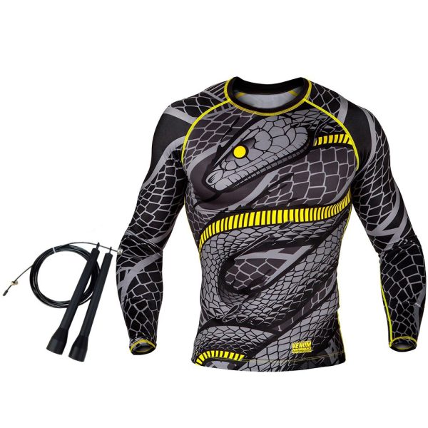 Рашгард Venum SNAKER black/yellow