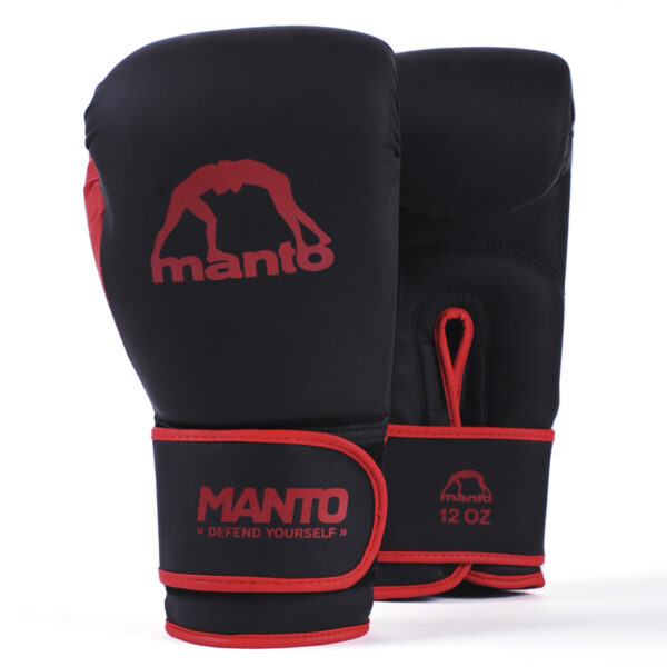 Боксерские перчатки MANTO ESSENTIAL черно-красные