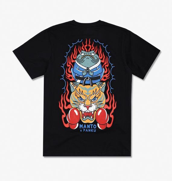 Футболка MANTO x Panku SQUAD черная