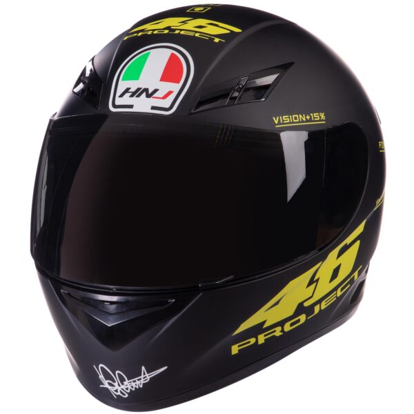 Мотошлем интеграл (full face) HNJ Project 46 L-XL черный матовый