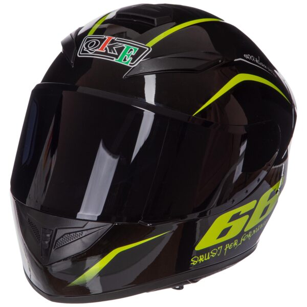 Мотошлем интеграл (full face) RXR M-XL черный-салатовый