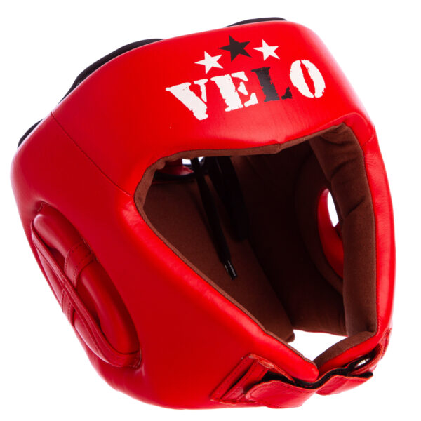 Шлем боксерский профессиональный кожаный AIBA VELO красный