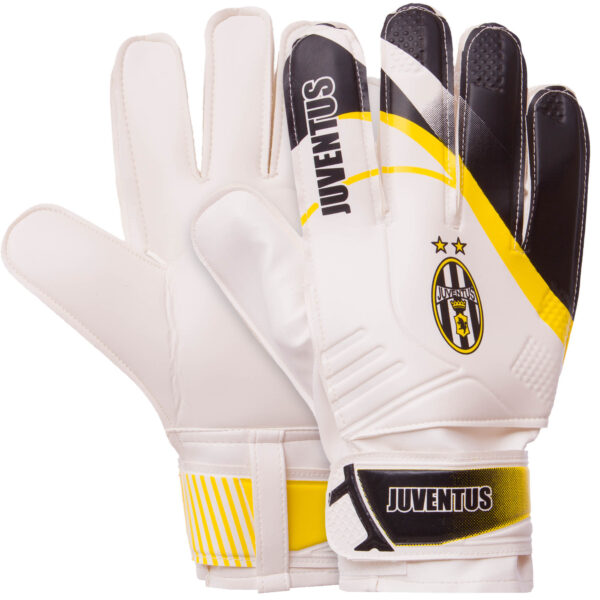 Перчатки вратарские JUVENTUS BALLONSTAR размер 8-10 белый-черный