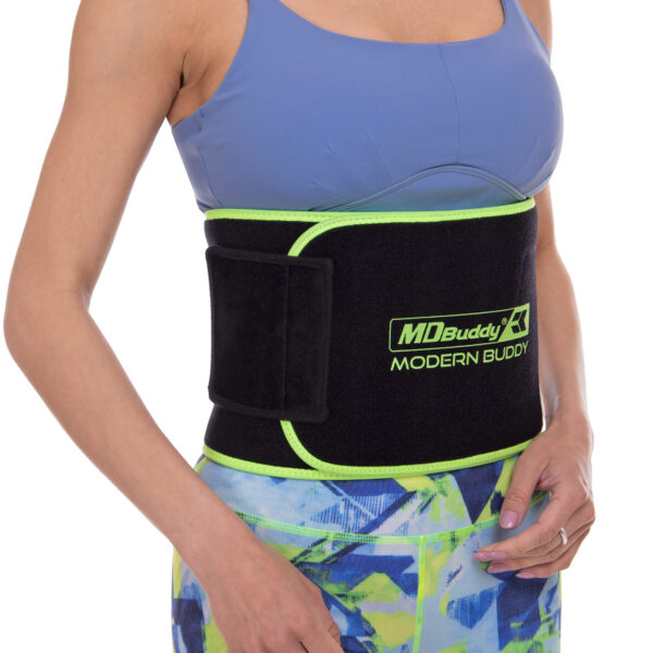Пояс для похудения SWEATY BELT ширина-20см черный-салатовый