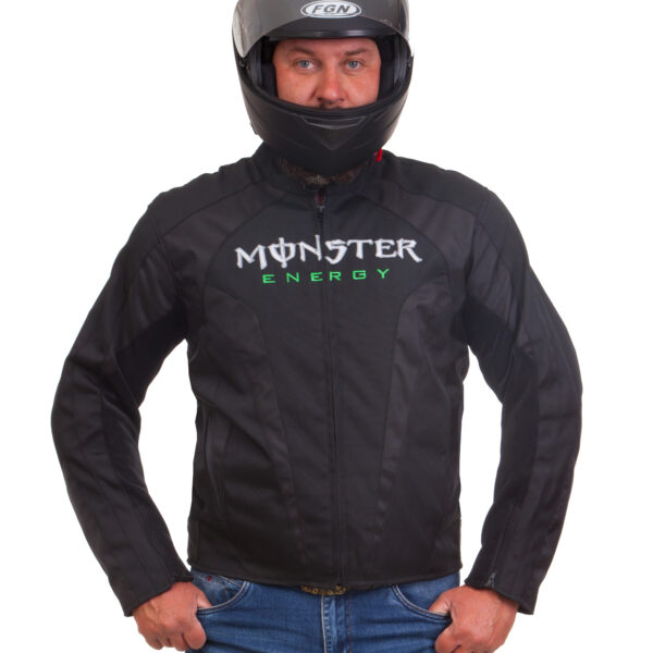 Мотокуртка с аэродинамическим горбом MONSTER M-2XL черный