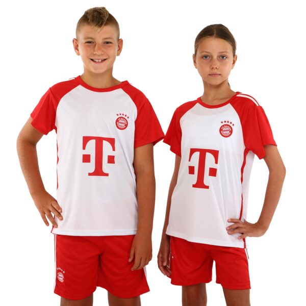 Форма футбольная детская с символикой футбольного клуба BAYERN MUNCHEN домашняя 2024 XS-XL белый-красный