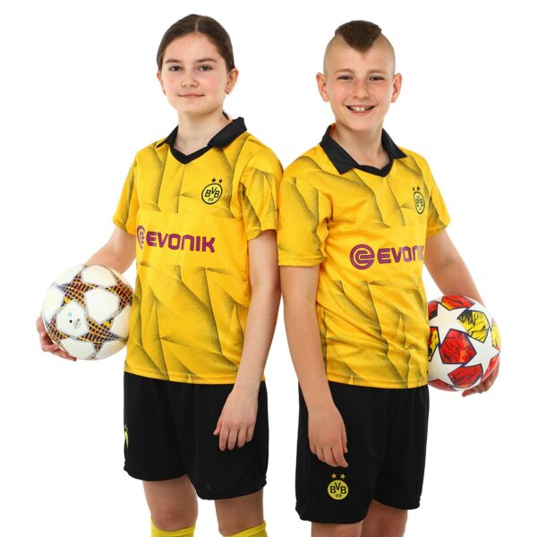 Форма футбольная детская с символикой футбольного клуба BORUSSIA DORTMUND гостевая 2024 20-28 черный