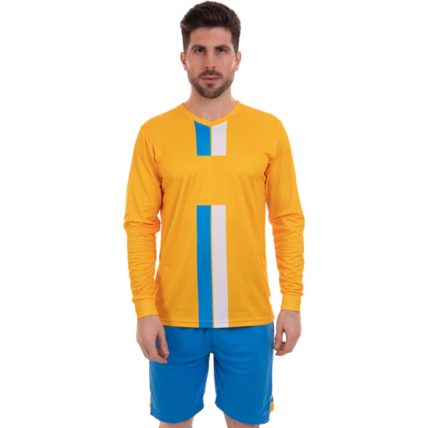 Форма футбольная комплект лонгслив и шорты желтый