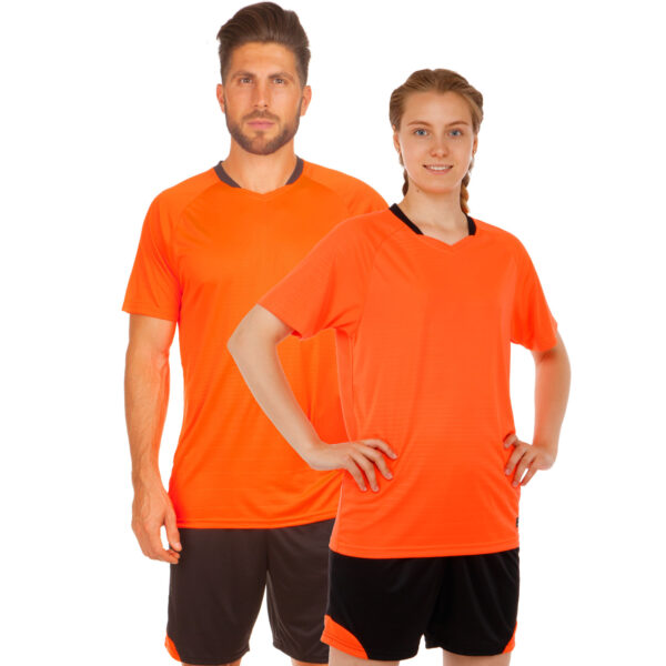 Форма футбольная комплект футболка и шорты M-3XL оранжевый-черный