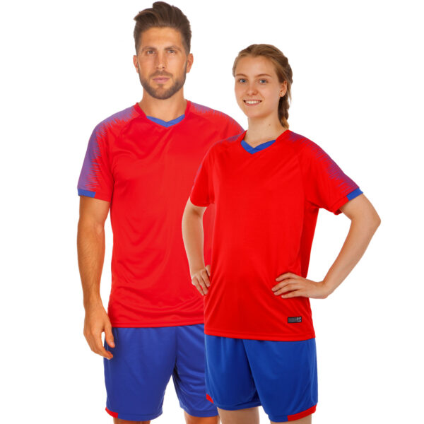 Форма футбольная комплект футболка и шорты Lingo S-4XL красный-синий