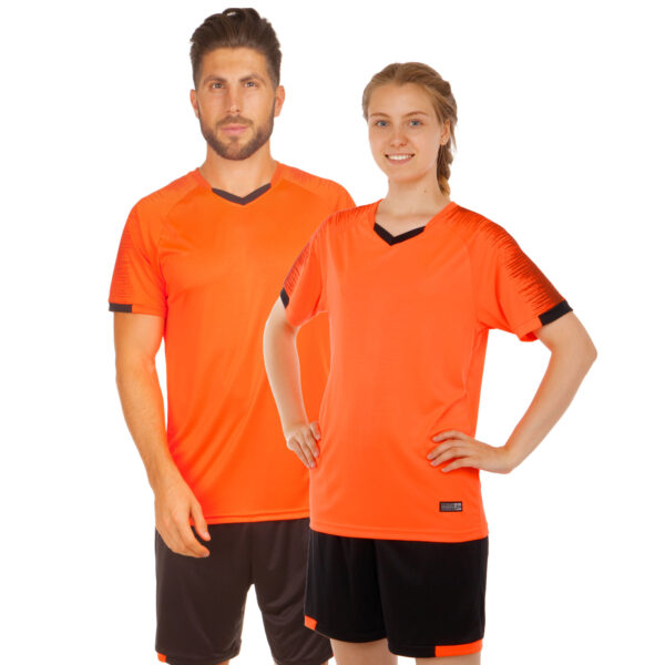 Форма футбольная комплект футболка и шорты Lingo S-4XL оранжевый-черный