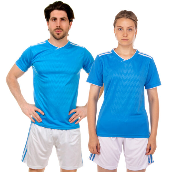 Форма футбольная комплект футболка и шорты S-3XL синий-белый