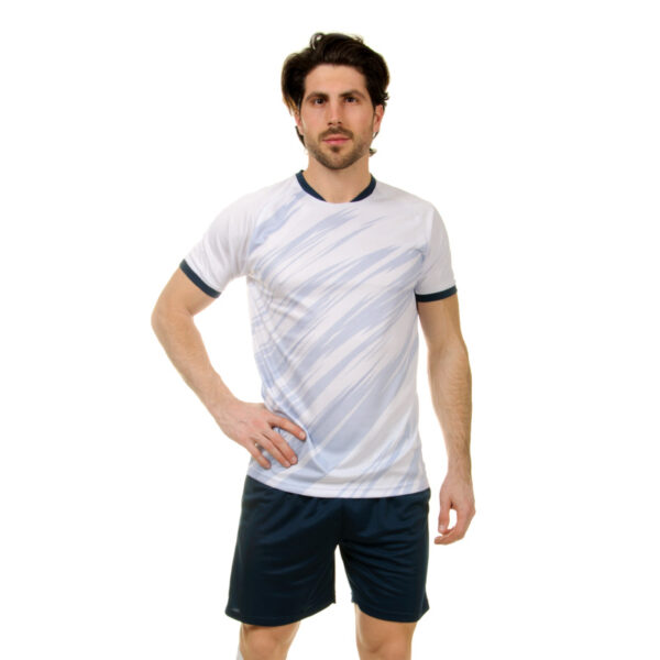 Форма футбольная комплект футболка и шорты S-3XL белый-черный