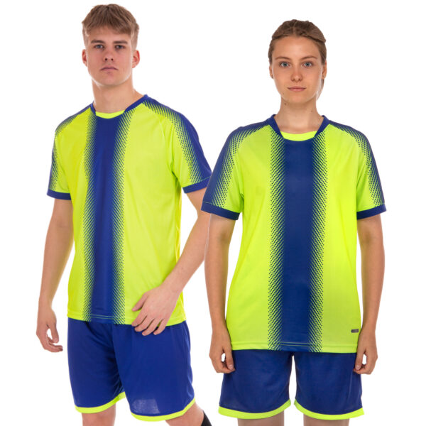 Форма футбольная комплект футболка и шорты M-4XL синий-мятный