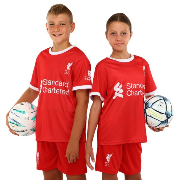 Форма футбольная детская с символикой футбольного клуба LIVERPOOL домашняя 2024 XS-XL красный