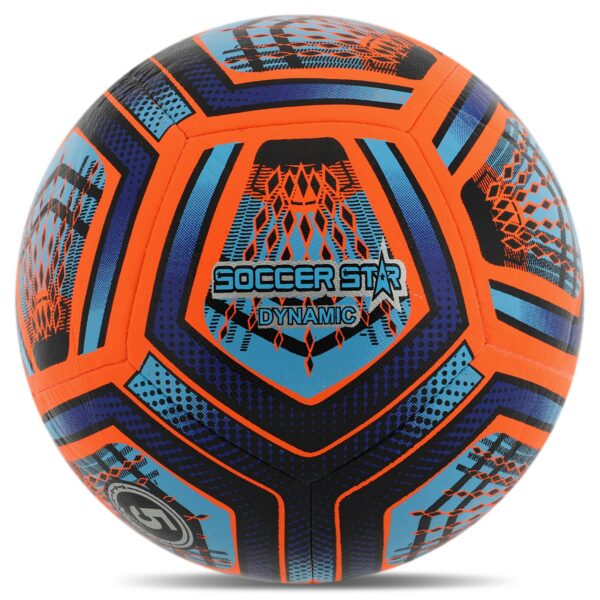 Мяч футбольный HIBRED SOCCER STAR №5 PU оранжевый-синий