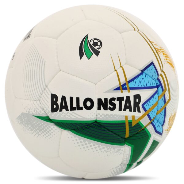Мяч футбольный HYBRID BALLONSTAR №5 PU белый-зеленый