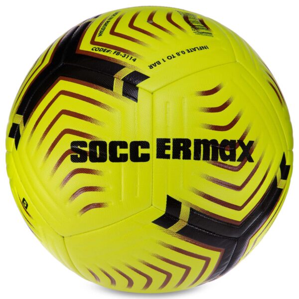 Мяч футбольный HYBRID SOCCERMAX FIFA №5 PU желтый