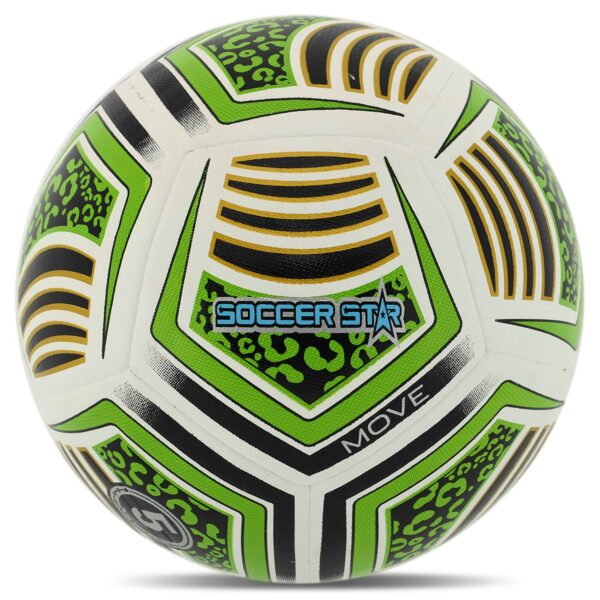 Мяч футбольный HIBRED SOCCER STAR №5 PU белый-зеленый