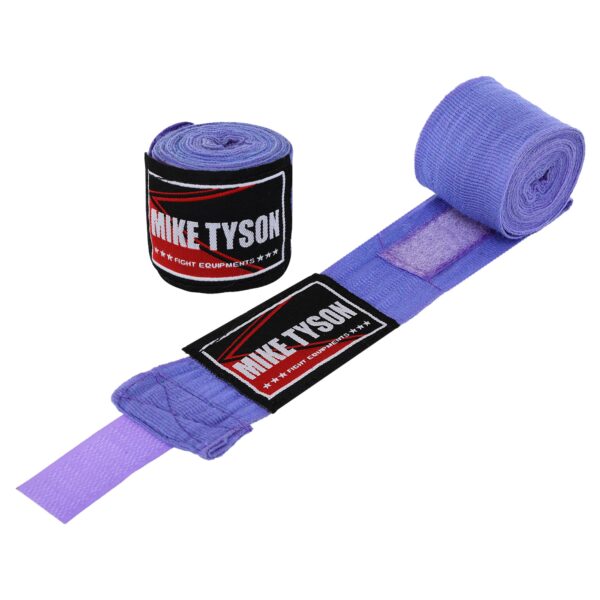 Бинты боксерские хлопок с эластаном MIKE TYSON 3м фиолетовые