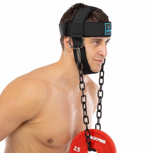 Упряжь тренажер для тренировки мышц шеи NECK HARNESS LiveUp черный