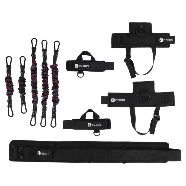 Тренировочная система для скоростных и силовых тренировок EZOUS BOXING RESISTANCE BANDS черный