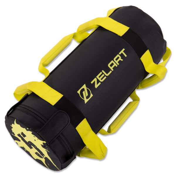 Мешок утяжелитель для функционального тренинга Power Bag 5кг черный-желтый