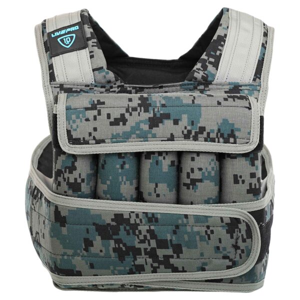 Жилет утяжелитель с регулируемым весом LiveUp WEIGTH VEST вес-1-10кг черный-серый