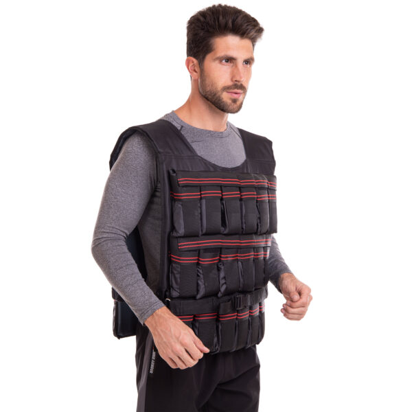Жилет утяжелитель с регулируемым весом WEIGTH VEST вес-0,5-24 кг черный
