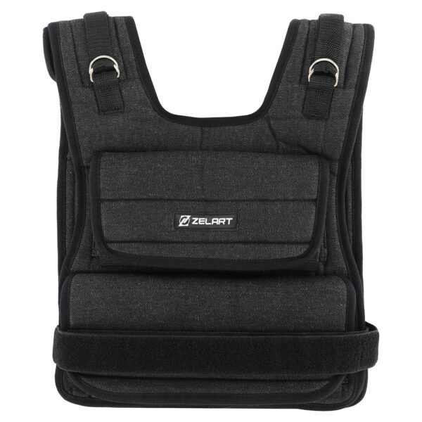 Жилет утяжелитель с регулируемым весом WEIGTH VEST вес-0,5-10кг черный