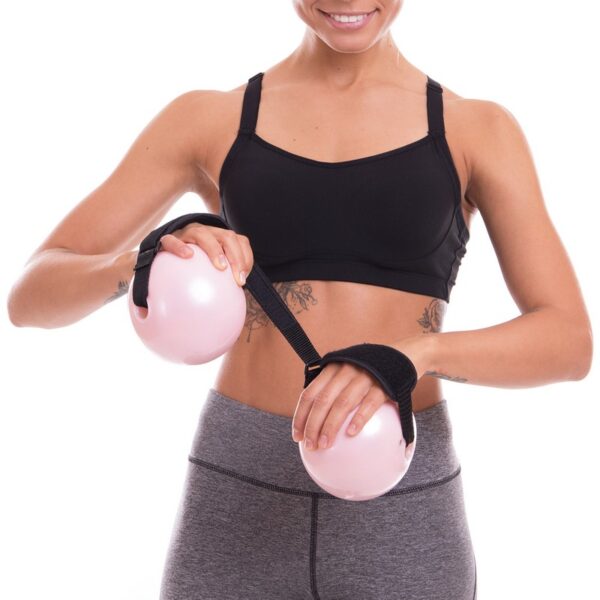 Мяч утяжеленный с манжетом 1,3кг ENERGY BALL 11см розовый
