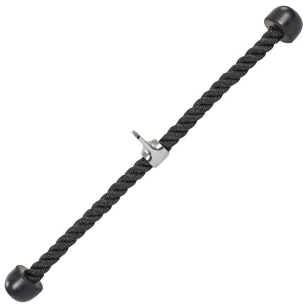 Канат гибкая тяга для трицепса с двойным хватом HIGHQ SPORT 67см черный