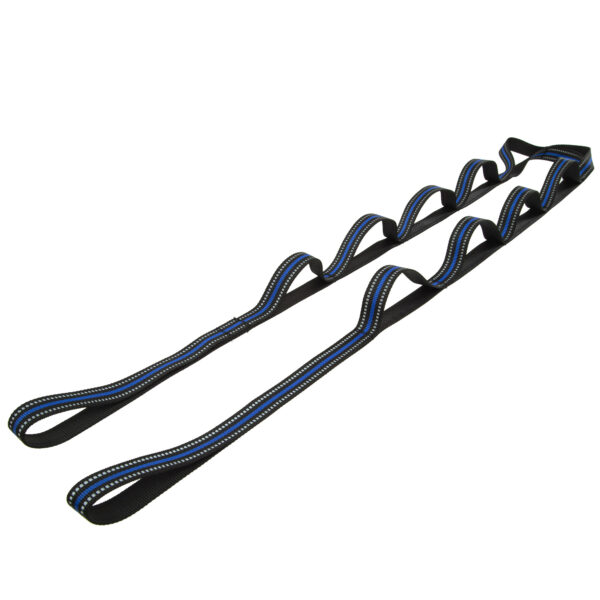 Лента стропа с петлями для растяжки Stretch Strap Jianpeile 12 петель черный-синий