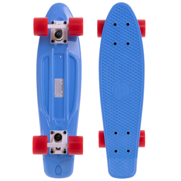 Пенни борд Penny Board круизер пластиковый 22" FISH голубой-красный
