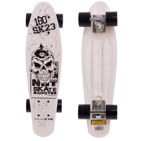 Пенни борд Penny Board круизер пластиковый 22" белый