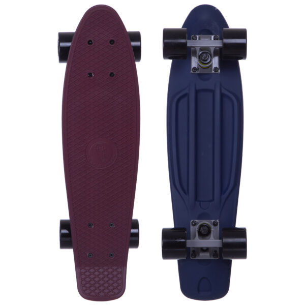 Пенни борд Penny Board круизер пластиковый RUBBER 22" RUBBER SOFT FISH бордовый-темно-синий