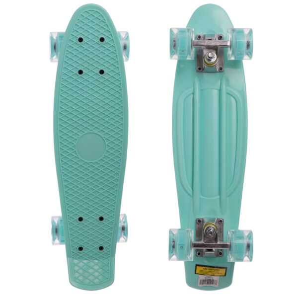 Пенни борд Penny Board круизер пластиковый со светящимися колесами 22" мятный