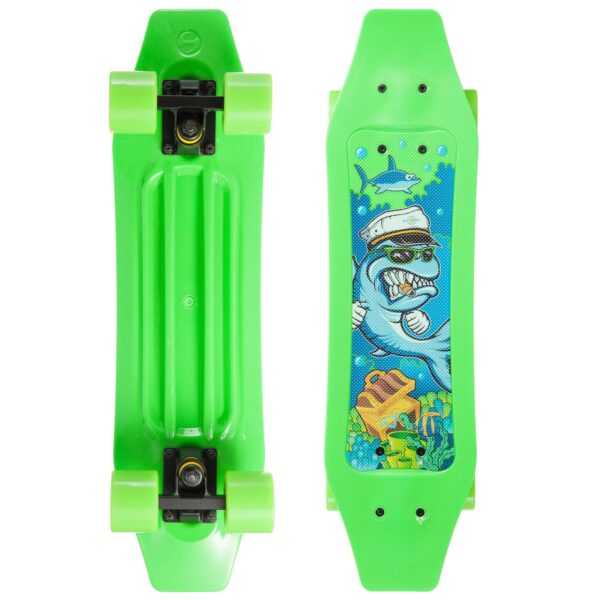 Скейтборд пластиковый FISH Duckbill 23" салатовый