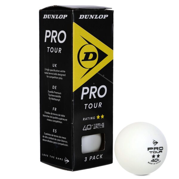 Набор мячей для настольного тенниса DUNLOP PRO TOUR 3шт белый