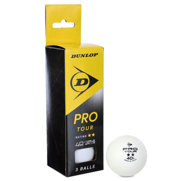 Набор мячей для настольного тенниса DUNLOP PRO TOUR 3шт белый