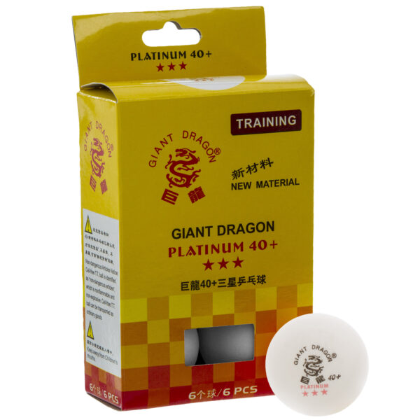 Набор мячей для настольного тенниса GIANT DRAGON PLATINUM 40+ 3star 6шт