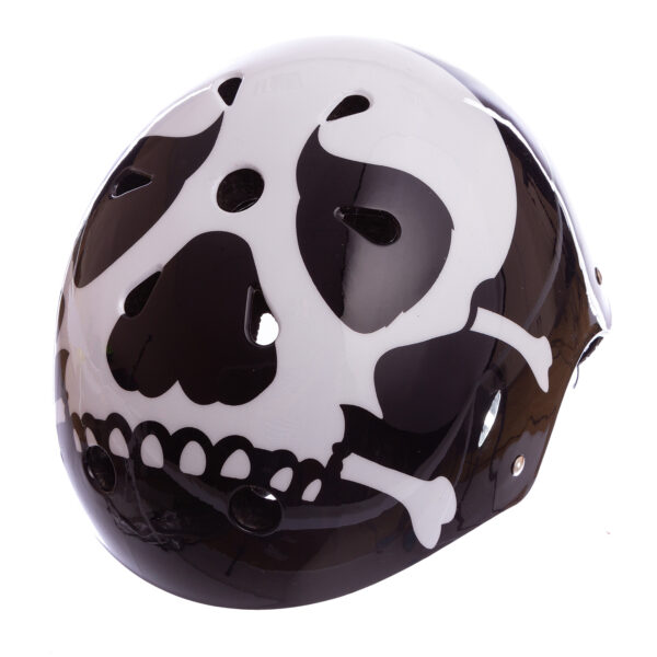 Шлем котелок защитный SKULL L 54-56 черный-белый