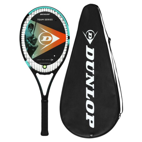 Ракетка для большого тенниса 27" DUNLOP TEAM 260 G2 HL черный-голубой