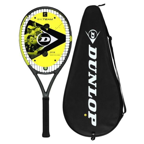 Ракетка для большого тенниса 27.25" DUNLOP TEAM 260 SX G2 NH черный-желтый
