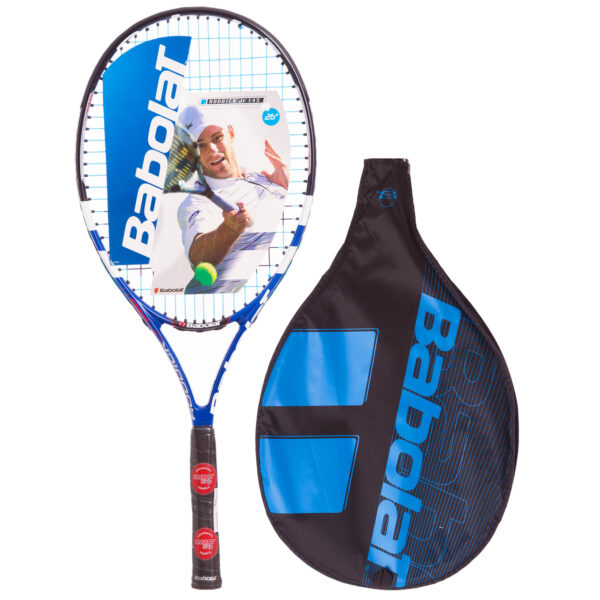 Ракетка для большого тенниса юниорская BABOLAT RODDICK JUNIOR 145 11+лет 26" голубой